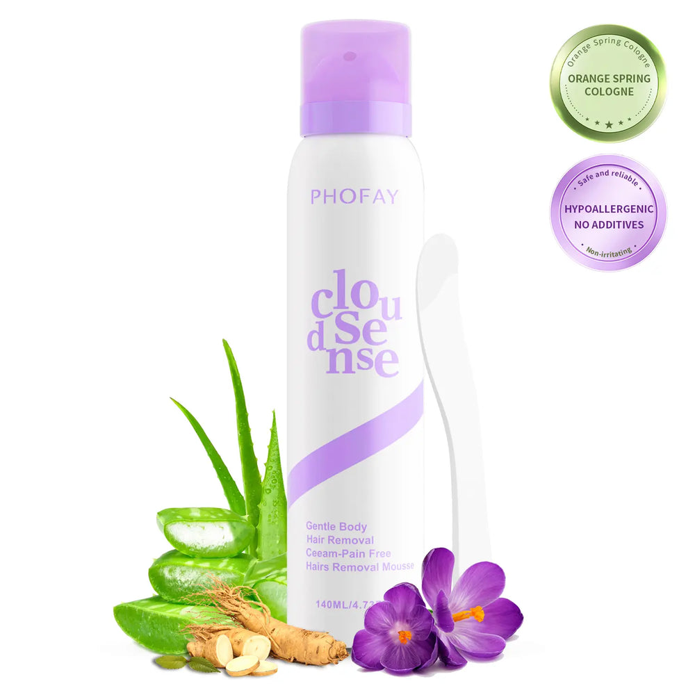 Pain-Free Hair Removal Cream for Sensitive Skin, Hypoallergenic Formula-Gentle & Fast-Acting Depilatory with Citrus Scent, Aloe & Hyaluronic Acid